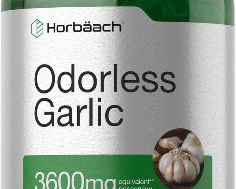 Unleash the Power of Horbaach Garlic Softgels: A Review of 3600 mg of Odorless Wellness!