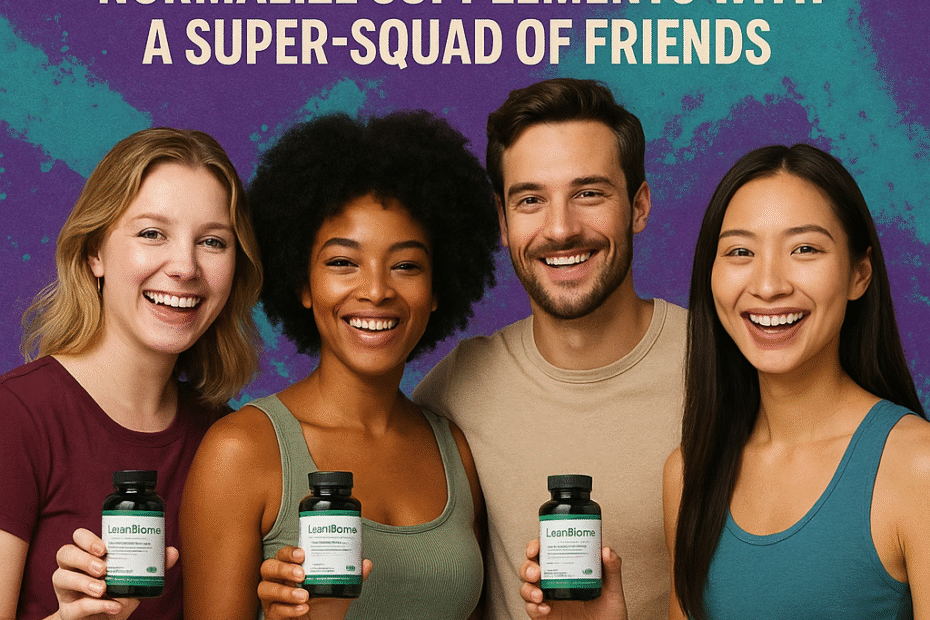 gerenerate a image size 9:16 for this title "LeanBiome: Ditch Harley Quinn’s Rebel Routine—Normalize Supplements With A Super-Squad Of Friends " the detal of the product is " About LeanBiome Ingredients FAQ local_mall Order Now Product support: Support@LeanforGood.com | Order support: www.clkbank.com It's Time to Become Naturally Lean! Support healthy weight loss with LeanBiome, formulated using the latest Ivy League research, and backed by real-world results. As Featured On: Lean for Good® is not endorsed by, sponsored by, or affiliated with any of these organizations. Ivy League Scientists Finally Discover the Root Cause of Belly Fat and Unexplained Weight Gain… Hey, Meghan here! Ever wondered how some people stay so skinny whatever they eat while others pile on the pounds simply by looking at a donut? Turns out, those skinny types really are the lucky ones, and being overweight isn't your fault. Because according to new Ivy League research, those skinny types are blessed with a 'naturally lean' gut microbiome. The good news is, anyone can now become naturally lean – including you. All you need is a lean microbiome! About LeanBiome A recent study at the prestigious King's College London looked at 3,600 sets of twins, where one was lean and the other overweight. The scientists were shocked to find that the lean twins benefitted from a rich and diverse gut microbiome packed full of 'lean bacteria' species that helped to: check_circle_outline Suppress hunger, check_circle_outline Dampen cravings, check_circle_outline Fire up the metabolism, and… check_circle_outline Reduce fat storage, On the flip side, the gut microbiome of the overweight twins was less diverse and dominated by a few species of "fat bacteria" that was shown to: check_circle_outline Ramp up hunger, check_circle_outline Fuel uncontrollable cravings, check_circle_outline Freeze the metabolism, and… check_circle_outline Increase fat storage! The Director of the Stanford University Microbiome Therapies Initiative called it: "the clearest evidence to date that gut bacteria can cause weight gain." And a growing body of research from Harvard, Yale, Johns Hopkins, and many more world-class scientific institutions now shows that repopulating your gut microbiome with the right kind of 'lean bacteria' species leads to a lean and healthy body. The best part? New scientific studies have now identified the most powerful 'lean bacteria' species needed to do this so that anyone can become naturally lean. With this ground-breaking research in hand, my team and I created: LeanBiome LeanBiome's unique and proprietary formula is the first in the world to combine nine clinically-researched 'lean bacteria' species with Greenselect Phytosome®, a next-generation and caffeine-free green tea extract formulated with patented, absorption-boosting Phytosome technology. Together, this advanced ingredient blend helps to quickly reverse the bacterial imbalance in your gut microbiome – the newly-discovered root cause of belly fat and unexplained weight gain. Our Key Research-Backed Ingredients Lean Bacteria: Lactobacillus Gasseri In a 12-week clinical trial published in the esteemed British Journal of Nutrition, Japanese scientists recruited 210 overweight volunteers and divided them into two groups. The first group drank milk which included a species of 'lean bacteria' called Lactobacillus Gasseri. The placebo group drank only the milk. Fast forward just 12 weeks, and the L. Gasseri group had lost, on average, a whopping 8.5% of belly fat. For the typical American woman weighing 170 lbs, that's a loss of 15 lbs of stubborn fat in just three months – doing nothing else. Added to that, the study found that the participants had "significantly reduced" their overall body weight, BMI, and waist size, as well as the amount of dangerous visceral fat around their organs. Crucially, the control group who didn't take L. Gasseri showed no changes at all! Even better, when the L. Gasseri group stopped drinking the milk and came back one month later for a follow-up, the scientists were shocked to discover that the fat loss stopped too, and their weight, BMI, waist size, and visceral fat had begun to climb again… Proving how effective this species really is at curbing appetite and cravings, firing up the metabolism, and reducing fat storage. Lean Bacteria: Lactobacillus Rhamnosus In a recent clinical study at the University of Laval in Canada, also published in the British Journal of Nutrition, scientists gave a group of overweight women another lean bacteria species called Lactobacillus Rhamnosus. The other half received a placebo. At the end of the 12-week study, the L. Rhamnosus group had lost an average of 9.7 lbs of fat… Twice as much as the placebo group! Lean Bacteria: Lactobacillus Fermentum In another clinical- trial that took place at the University of Manitoba, Winnipeg, Canada, and later published in the Journal of Functional Foods, a third lean bacteria species called Lactobacillus Fermentum produced a 3% drop in body fat in just 43 days... Compared to just 1% for the placebo group. In other words, this species tripled the level of fat loss in just six weeks, despite both groups eating the exact same diet! Greenselect Phytosome® Green tea is clinically-shown to rebalance the gut microbiome and therefore help to suppress hunger, dampen cravings, fire up the metabolism, and reduce fat storage… Meaning those excess pounds fall off without you even realizing what's happening! And Greenselect Phytosome® helps do this better than any type of green tea you can imagine. In a clinical trial published in the Journal of Alternative Medicine, 50 overweight men and women were given 300mg per day of Greenselect Phytosome® and put on a calorie-controlled diet. The other 50 trial participants were put only on the diet. After 90 days, the average weight loss in the Greenselect Phytosome® group was an incredible 30 lbs… Compared to just 11 lbs for the diet-only group. That's almost three times as much weight loss for the green tea group in those 90 days. How amazing are those results? Think about it – just one of those ingredients would be enough to achieve fast and sustained fat loss. But imagine if you were to combine all of them in the clinically-studied dosages and then add six more research-backed 'lean bacteria' species to strengthen and accelerate the results even further. Well, that's exactly what we've done – which is why our customers are experiencing spectacular results! And this is your chance to join them, so you can become naturally lean too. Special Introductory Offer: Select Your Savings! FREE bonus when you order a 3 or 6 Month Supply Value: $29.95 | Today: FREE To help you accelerate your results, we’ll send you our brand-new eBook consisting of 21 gut-friendly smoothie recipes when you order a 3 or 6 month supply of LeanBiome. These smoothies take just a few minutes to prepare and taste great, making them a great option for a quick breakfast or afternoon snack! Let’s be clear: drinking these smoothies isn’t something you have to do! But if you’d like to accelerate the transformation in your gut microbiome, this is the easiest way to do it. You can even take LeanBiome with one of these smoothies each morning! Cutting-Edge Science, Maximum Results The nine clinically-researched lean bacteria species inside each capsule are living organisms, and they need to stay that way. So to ensure maximum results for our customers, LeanBiome uses cutting-edge and patented DRcaps capsules. The DR stands for Delayed Release. This means that instead of the capsules dissolving once they reach your stomach acid and some of the lean bacteria getting killed before they can even get to work… Instead, they're transported in an advanced and uniquely protective acid-resistant coating that acts as an armored car! Meaning all the good guys survive your stomach acid and arrive safely in your gut microbiome, where they're then released to work their magic. And to make sure this happens, LeanBiome is meticulously produced and stored in our state-of-the-art, FDA-inspected, climate-controlled, and Good Manufacturing Processes Certified facility right here in the USA. This guarantees the strictest standards in terms of quality control to ensure the finest, purest, and most effective product imaginable. And to ensure that as many people as possible can experience the benefits of LeanBiome, we've made sure it's vegan-friendly and free from gluten, dairy, soy, nuts, crustaceans, and of course, nasty GMOs and BPAs. It's an expensive process with many steps, but here at Lean for Good®, we won't settle for second best. And neither should you. With all that said, I understand if the price is a concern for you right now. But don't worry, because right now, you have the chance to take advantage of this: Limited Time Special Offer on LeanBiome Look, I know how you feel. I've been there. I've lived the frustration and misery of rapid and unexplained weight gain myself, and it wasn't a nice place to be. So the last thing I want is for the price to be an obstacle for you. This is why for a very limited time, I'm giving you the opportunity to try a 30-day supply of LeanBiome for the special one-time price of just $129 $59! That's a huge saving off the regular price. But wait – it gets better! Before you place your order, it's important to remind you that more and more scientific research into the ingredients inside this formula demonstrates that the longer you take LeanBiome, the better your results. Remember, those clinical trials above took 90 days, and the amount of fat loss and health improvements kept improving the longer those trials went on. So the science is clear. The longer you take LeanBiome, the more you'll tip the balance in favor of a lean microbiome… And the more fat you'll lose. So to make sure you experience the best results possible, I've created a special bundle plan offering both 90-day and 180-day packages at massive discounts, meaning you can save even more money! But remember, this is a limited time special offer: my team here at Lean for Good® simply can't afford to keep it going for much longer. And the speed at which people are snapping up these discounted bundle packages is causing us to sell out of our current stock way faster than we ever anticipated! So if you can still see all three money-saving options below, I recommend you take advantage of this special discount pricing now and make sure there's no break in your progress over the next few months. Also, let me assure you… You'll never be able to order LeanBiome cheaper than today… What's more, LeanBiome will never be available in stores. We're only able to offer today's hugely discounted pricing because we're deliberately bypassing the stores, which enables us to cut out the middleman and pass the savings on to you. Furthermore, rest assured this is a one-time payment. There are no subscriptions or hidden charges of any kind. I've always hated that stuff as much as you do. And you don't need to worry about the ordering process either. Providing LeanBiome is still in stock when you select your savings, you'll be sent through to our secure ordering page, which uses 256-bit encryption technology – the same technology used by the world's biggest banks. So you can be completely confident your information is 100% safe and secure. And if you're still unsure whether LeanBiome will work for you, I understand completely. This is why your order is backed by the following: 180-Day "Empty Bottle" Money-Back Guarantee. 180-DAY GUARANTEE I'm so confident you'll be head-over-heels thrilled with the results you get that I'm giving you a full six months to try LeanBiome for yourself, completely risk-free, regardless of the package you choose. If you change your mind for any reason at all, simply contact my friendly customer support team, and they'll refund 100% of the purchase price, no questions asked. Contact details will be on the packaging. Again, if for any reason you don't enjoy the kind of life-changing fat loss and all-around health improvements you hoped for, you have a full six months to let us know. We will still refund every penny, even if you've swallowed every last capsule! So there really is nothing to lose by putting LeanBiome to the test today, and a leaner, happier, healthier future to gain! Go ahead and select your savings from the options below, and you, too, could become naturally lean. Thanks for reading, and I can't wait to hear all about your transformation! Every 6-Bottle Order Gets FREE Shipping Too! Most of our customers order 6 bottles (our recommended option) Real People, Real Results! Average customer rating: star star star star star Questions from the Community: How long will it take before I see results, and how much weight can I expect to lose? I’ve tried other weight loss products in the past. Why haven’t they worked for me? Why are Sphaeranthus indicus, Garcinia mangostana and inulin also included in LeanBiome? Can I get my money back if I’m not happy? How long will it take to receive my order? How many bottles should I order? How should I take LeanBiome? Can I take LeanBiome if I have food allergies? Is this a one-off purchase or will I be rebilled for more bottles later? What are the ingredients inside LeanBiome? Scientific References: Lean for Good® is not endorsed by, sponsored by, or affiliated with any of these organizations. Lyon L. 'All disease begins in the gut': was Hippocrates right? Brain. 2018. Mar;141(3):e20. doi: 10.1093/brain/awy017. Epub 2018 Feb 12. R. VK, Faith JJ, Rey FE, Cheng J, Duncan AE, Kau AL, Griffin NW, Lombard V, Henrissat B, Bain JR, Muehlbauer MJ, Ilkayeva O, Semenkovich CF, Funai K, Hayashi DK, Lyle BJ, Martini MC, Ursell LK, Clemente JC, Van Treuren W, Walters WA, Knight R, Newgard CB, Heath AC, Gordon JI. Gut microbiota from twins discordant for 0besity modulate metabolism. Science. 2013 Sep 6, doi: 10.1126/science.1241214. Beaumont M, Goodrich JK, Jackson MA, Yet I, Davenport ER, Vieira-Silva S, Debelius J, Pallister T, Mangino M, Raes J, Knight R, Clark AG, Ley RE, Spector TD, Bell JT. Heritable components of the human fecal microbiome are associated with visceral fat. Genome Biol. 2016 Sep 26;17(1):189. doi: 10.1186/s13059-016-1052-7 Neha Alang, Colleen R. Kelly, Weight Gain after Fecal Microbiota Transplantation, Open Forum Infectious Diseases, Volume 2, Issue 1, winter 2015. Lund University. "New link between gut bacteria and 0besity." ScienceDaily, 23 February 2018. Baylor College of Medicine. "Gut-brain connection helps explain how overeating leads to 0besity." ScienceDaily, 12 August 2019. Norris V, Molina F, Gewirtz AT. Hypothesis: bacteria control host appetites. J Bacteriol. 2013 Feb;195(3):411-6. doi: 10.1128/JB.01384-12. Epub 2012 Nov 9. Breton J, Tennoune N, Lucas N, Francois M, Legrand R, Jacquemot J, Goichon A, Guérin C, Peltier J, Pestel-Caron M, Chan P, Vaudry D, do Rego JC, Liénard F, Pénicaud L, Fioramonti X, Ebenezer IS, Hökfelt T, Déchelotte P, Fetissov SO. Gut Commensal E. coli Proteins Activate Host Satiety Pathways following Nutrient-Induced Bacterial Growth. Cell Metab. 2016 Feb 9;23(2):324-34. doi: 10.1016/j.cmet.2015.10.017. Epub 2015 Nov 24. Alcock J, Maley CC, Aktipis CA. Is eating behavior manipulated by the gastrointestinal microbiota? Evolutionary pressures and potential mechanisms. Bioessays. 2014 Oct;36(10):940-9. doi: 10.1002/bies.201400071. Epub 2014 Aug 8. Spreadbury I. Comparison with ancestral diets suggests dense acellular carbohydrates promote an inflammatory microbiota, and may be the primary dietary cause of leptin resistance and 0besity. Diabet Metab Syndr Obes. 2012;5:175-189 Le Chatelier E, Nielsen T, Qin J, Prifti E, Hildebrand F, Falony G, Almeida M, Arumugam M, Batto JM, Kennedy S, Leonard P, Li J, Burgdorf K, Grarup N, Jørgensen T, Brandslund I, Nielsen HB, Juncker AS, Bertalan M, Levenez F, Pons N, Rasmussen S, Sunagawa S, Tap J, Tims S, Zoetendal EG, Brunak S, Clément K, Doré J, Kleerebezem M, Kristiansen K, Renault P, Sicheritz-Ponten T, de Vos WM, Zucker JD, Raes J, Hansen T; MetaHIT consortium, Bork P, Wang J, Ehrlich SD, Pedersen O. Richness of human gut microbiome correlates with metabolic markers. Nature. 2013 Aug 29;500(7464):541-6. doi: 10.1038/nature12506. Cani PD, Amar J, Iglesias MA, Poggi M, Knauf C, Bastelica D, Neyrinck AM, Fava F, Tuohy KM, Chabo C, Waget A, Delmée E, Cousin B, Sulpice T, Chamontin B, Ferrières J, Tanti JF, Gibson GR, Casteilla L, Delzenne NM, Alessi MC, Burcelin R. Metabolic endotoxemia initiates 0besity and insulin resistance. Diabets. 2007 Jul;56(7):1761-72. doi: 10.2337/db06-1491. Epub 2007 Apr 24. Technical University of Denmark (DTU). "Gut bacteria affect our metabolism." ScienceDaily, 21 November 2016. Martin AM, Sun EW, Rogers GB, Keating DJ. The Influence of the Gut Microbiome on Host Metabolism Through the Regulation of Gut Hormone Release. Front Physiol. 2019 Apr 16;10:428. doi: 10.3389/fphys.2019.00428. Jing Zhu, Ruitian Cai, Yuxiang Tan, Xiuqing Wu, Qiong Wen, Zonghua Liu, Shu-Hua Ouyang, Zhinan Yin, Hengwen Yang, Preventive consumption of green tea modifies the gut microbiota and provides persistent protection from high-fat diet-induced 0besity. Journal of Functional Foods, Volume 64, 2020. Frayn KN. Visceral fat and insu1in resistance--causative or correlative? Br J Nutr. 2000 Mar;83 Suppl 1:S71-7. doi: 10.1017/s0007114500000982. Jung, E.S., Park, J.i., Park, H. et al. Seven-day Green Tea Supplementation Revamps Gut Microbiome and Caecum/Skin Metabolome in Mice from Stress. Sci Rep 9, 18418 (2019). Bond T, Derbyshire E. Tea Compounds and the Gut Microbiome: Findings from Trials and Mechanistic Studies. Nutrients. 2019 Oct 3;11(10):2364. doi: 10.3390/nu11102364. Kadooka Y, Sato M, Ogawa A, Miyoshi M, Uenishi H, Ogawa H, Ikuyama K, Kagoshima M, Tsuchida T. Effect of Lactobacillus gasseri SBT2055 in fermented milk on abdominal adiposity in adults in a randomised controlled trial. Br J Nutr. 2013 Nov 14. Université Laval. "Certain probiotics could help women lose weight, study finds." ScienceDaily, 28 January 2014. Jaclyn M. Omar, Yen-Ming Chan, Mitchell L. Jones, Satya Prakash, Peter J.H. Jones, Lactobacillus fermentum and Lactobacillus amylovorus as probiotics alter body adiposity and gut microflora in healthy persons, Journal of Functional Foods, Volume 5, Issue 1, 2013, Pages 116-123. Di Pierro F, Menghi AB, Barreca A, Lucarelli M, Calandrelli A. Greenselect Phytosome as an adjunct to a low-calorie diet for treatment of 0besity: a trial. Altern Med Rev. 2009 Jun;14(2):154-60. Lean for Good® Phone Icon (800) 763-1979 315 Deaderick St., Suite 1550, Nashville, TN 37235. Formulated in the USA. For product returns, please see our refund policy. Terms & Conditions Privacy Policy Refund Policy Anti-Spam Policy Affiliates Contact Us ClickBank is the retailer of products on this site. CLICKBANK® is a registered trademark of Click Sales Inc., a Delaware corporation located at 1444 S. Entertainment Ave., Suite 410 Boise, ID 83709, USA and used by permission. ClickBank's role as retailer does not constitute an endorsement, approval or review of these products or any claim, statement or opinion used in promotion of these products. Statements on this website have not been evaluated by the Food and Drug Administration. Products are not intended to diagnose, treat, cure or prevent any disease. If you are pregnant, nursing, taking medication, or have a medical condition, consult your physician before using our products. Testimonials, case studies, and examples found on this page are results that have been forwarded to us by users of Lean for Good® products and related products are not intended to represent or guarantee that anyone will achieve the same or similar results. ©2025 Lean for Good®. Version = DEFAULT ".with a beautiful wonem with here boy friendl is happy using this product in the health and wenless is good