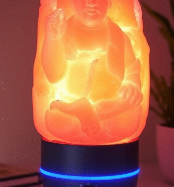 Himalayan Pink Salt Lamp with Dimmer Switch - Natural Air Purifier