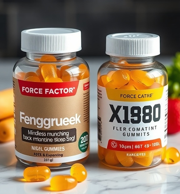 Fenugreek vs. Force Factor Test X180 Gummies: Transform Mindless Munching into Mindful Meals with D3 Boost