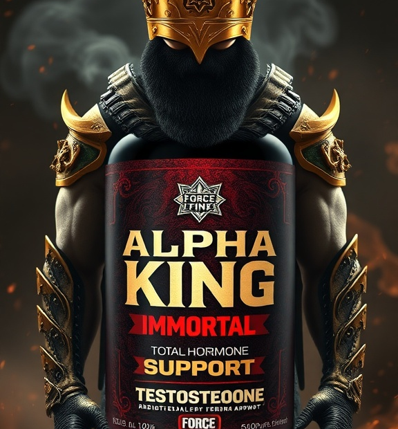 Force Factor Alpha King Immortal Total Hormone Support Testosterone Booster for Men