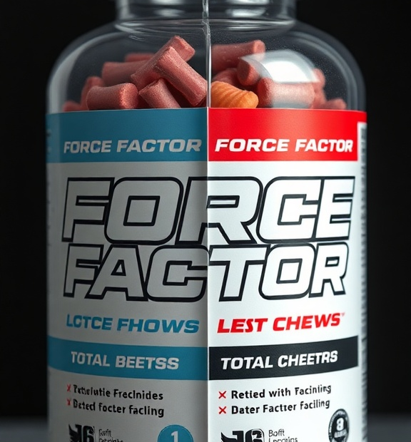 Force Factor Total Beets Soft Chews vs. FORCE FACTOR Score! Nitric Oxide Booster—Which One Wins?