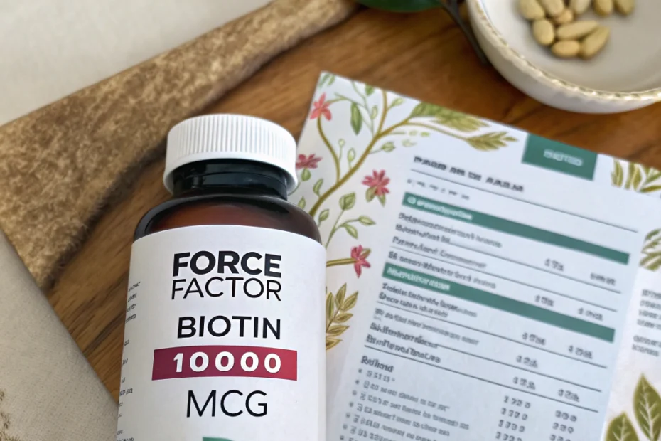 FORCE FACTOR Biotin 10000 mcg (Hair, skin, nails) Guide