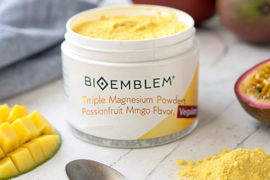 BioEmblem triple magnesium powder: passionfruit mango flavor, vegan: Discover the Benefits and How to Choose