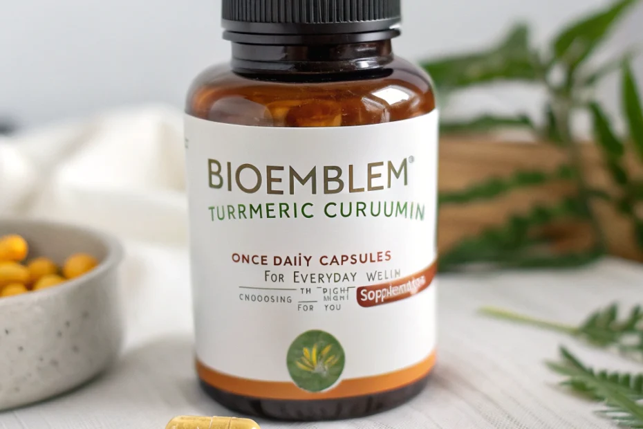 BioEmblem turmeric curcumin: once-daily capsules for everyday wellness: Choosing the Right Supplement for You