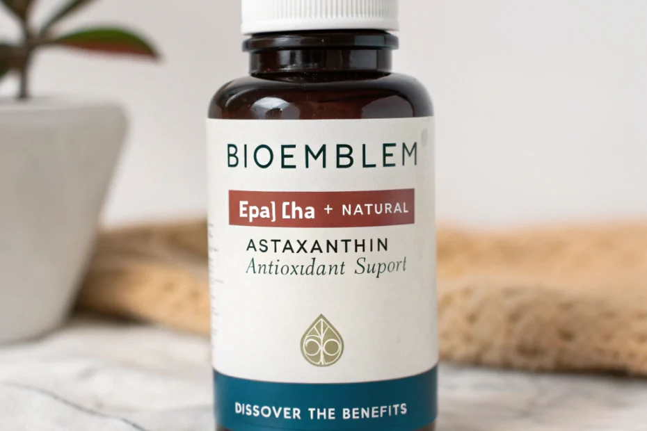 BioEmblem krill oil: EPA/DHA + natural astaxanthin antioxidant support: Discover the Benefits